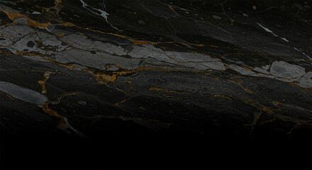 Poster - Rich black background texture, marbled stone or rock textured banner with elegant dark black and gray color and design