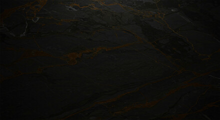 Poster - Rich black background texture, marbled stone or rock textured banner with elegant dark black and gray color and design