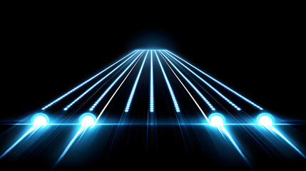 Poster - Dynamic light trails in a futuristic environment digital art abstract viewpoint technology concept