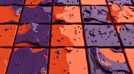 Poster - Dynamic abstract design digital art colorful patterns studio environment close-up view creative concept