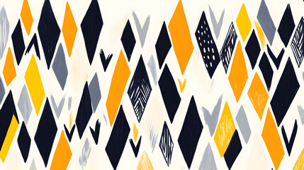 Poster - Geometric pattern design digital art contemporary style colorful environment flat view creative concept
