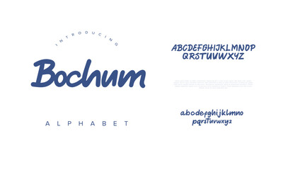 Leinwandbilder - Bochum font Calligraphy Logotype Script Brush Font Type Font lettering handwritten