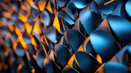 Poster - captivating abstract geometric shapes and vibrant colors in dynamic layered composition