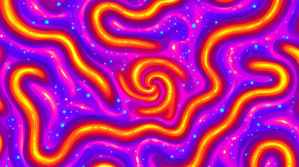 Poster - Vibrant abstract swirls digital art colorful background bold design eye-catching patterns