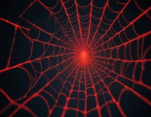 Red Spiderweb Tunnel Abstract Art Background Image