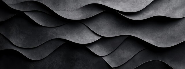Aufkleber - Minimalist black background with tessellating shapes for design, banner template. Featuring white space in the center of the page for text. Ideal for geometric minimalist wallpapers