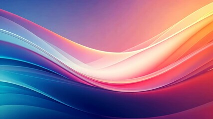Poster - Colorful waves dance in a serene sunset over a tranquil horizon promoting relaxation and inspiration. Generative AI