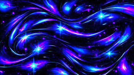 Poster - Cosmic energy flow digital space abstract art vibrant colors close-up universe concept