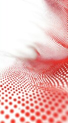 Poster - Red halftone pattern creates abstract flow and gradient effect