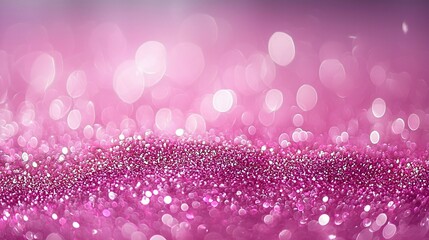 Poster - Pink glitter sparkles, bokeh background, festive, celebration