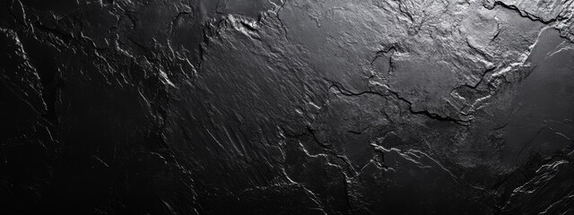 Aufkleber - Mysterious Black Background with Subtle Texture for Design. Banner Template with Central White Space for Text. Ideal for Minimalist Elegance Projects.
