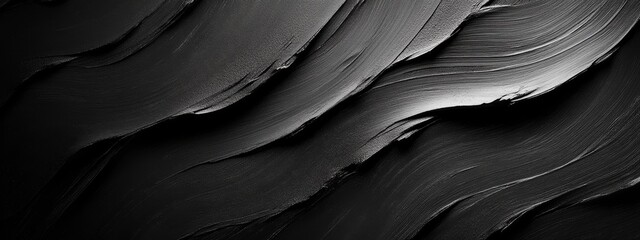 Aufkleber - Stylish black background with artistic strokes. Featuring white space in the center for text. Fashionable dark wallpaper ideal for design and banners. Simple geometric modern wallpaper.