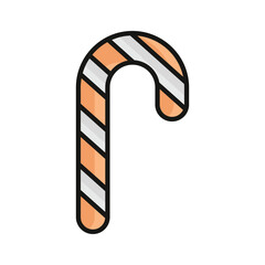 Wall Mural - Candy cane icon, sweet holiday treat