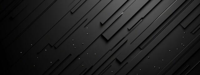 Aufkleber - Stylish black background with simple lines for design and banner templates. Modern minimalist wallpaper with geometric elements and a central white space for text.