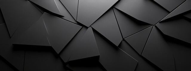Aufkleber - Trendy black background with futuristic motifs for design, featuring white space in the center for text. Ideal for hip banners and abstract wallpapers.
