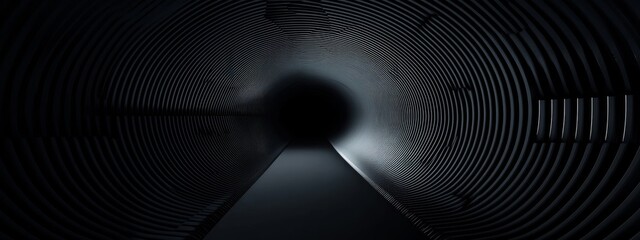 Aufkleber - Trendy black background with futuristic patterns for design, featuring white space in the center for text. Ideal for modern banners and abstract wallpapers.