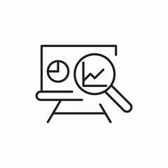 Poster - analytics data search icon vector sign