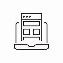 Poster - website browser page icon vector sign