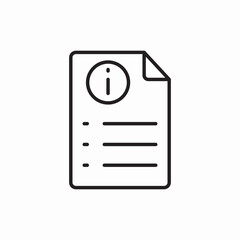Poster - information document page icon vector sign