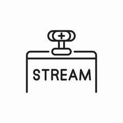 Poster - stream streaming webcam camera icon vector sign