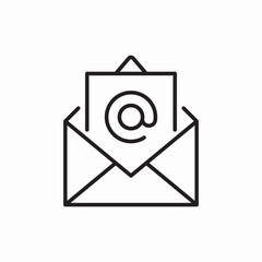 Poster - email message contact icon vector sign