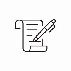 Poster - writing document paper icon vector sign