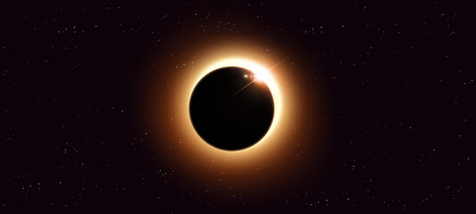 Wall Mural - deep space solar eclipse