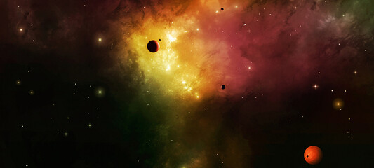 Wall Mural - deep space futuristic banner