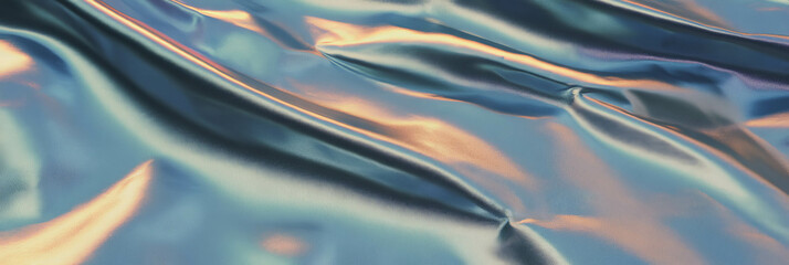 Poster - Exploring the interplay of breathable fabric, shiny chrome, and textured clay in design