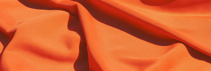 Aufkleber - Bright orange suede fabric with rich texture and warm highlights for creative projects