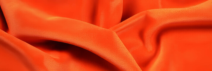 Poster - Elegant bright orange suede fabric with rich texture and soft finish for creative projects