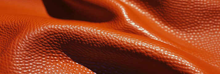 Poster - Brown leather with coarse grain and visible pores for creative design backgrounds