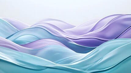 Wall Mural - abstract pastel waves create a smooth calming and modern feel