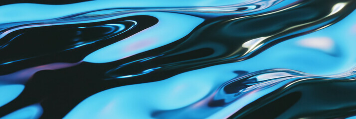 Poster - Deep blue water with ripples and gentle waves creates a tranquil background