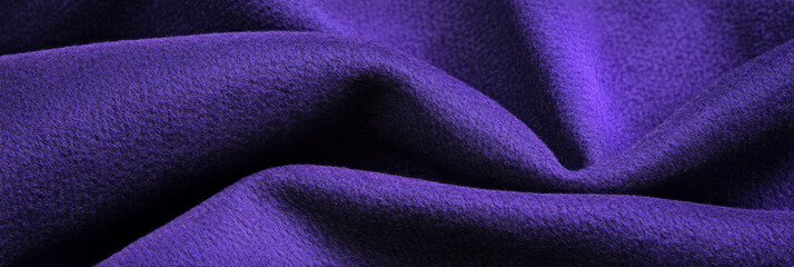 Poster - Beautiful texture of deep purple suede with fine nap and cool shadows