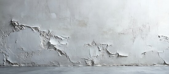 Fototapete - Unfinished white plasterboard wall with textured surface in a minimalist interior setting showcasing simplicity and subtle imperfections