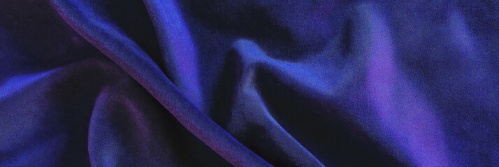 Poster - Deep violet suede texture showcasing short nap and subtle sheen in cool light