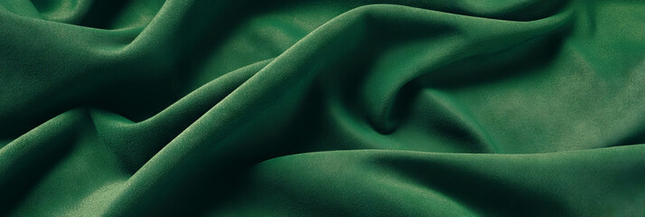 Aufkleber - Emerald green suede fabric showcasing fine nap and subtle texture with warm shadows