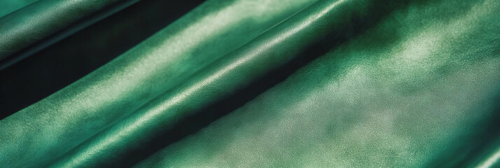 Poster - Sleek forest green leather with a smooth surface and subtle texture for a stylish backdrop