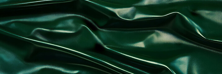Aufkleber - Elegant forest green leather with a smooth surface and subtle texture