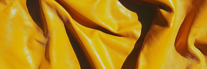 Aufkleber - Golden yellow leather with fine grain and bright highlights perfect for creative banners