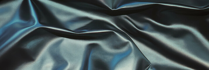 Poster - Textured gray leather with soft shadows and visible folds for creative design