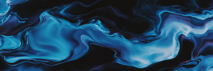 Poster - Indigo blue water with intense ripples and gentle waves creates a tranquil atmosphere