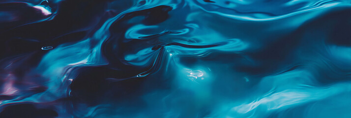 Poster - Vibrant indigo blue water with ripples and gentle waves creating a stunning visual backdrop