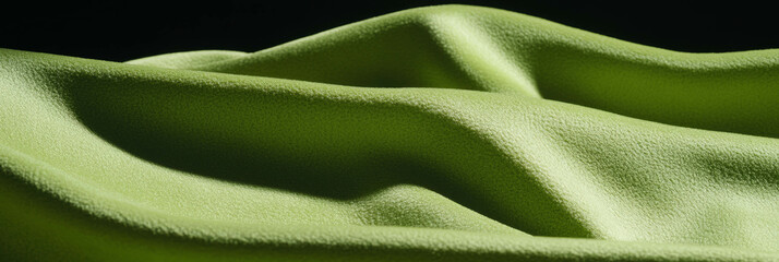 Poster - Soft lime green suede fabric with fine nap and intriguing side lighting for texture overlay