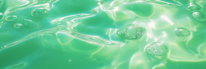 Aufkleber - Lime green water with ripples and highlights, ideal for backgrounds and banners