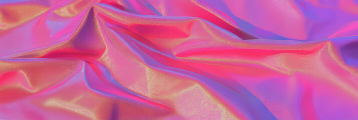 Aufkleber - Rich magenta suede fabric with fine nap and intricate folds showcasing dynamic textures