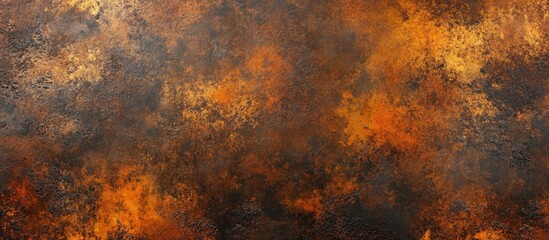 Poster - Textured dark background in shades of black, brown, and orange with ample space for text, perfect for creative messaging and design.