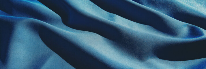 Poster - Navy blue suede fabric showcasing smooth texture and deep shadows for design applications