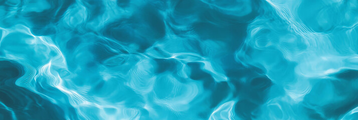Poster - Dynamic ocean blue water with powerful ripples and shadows forming a rough surface